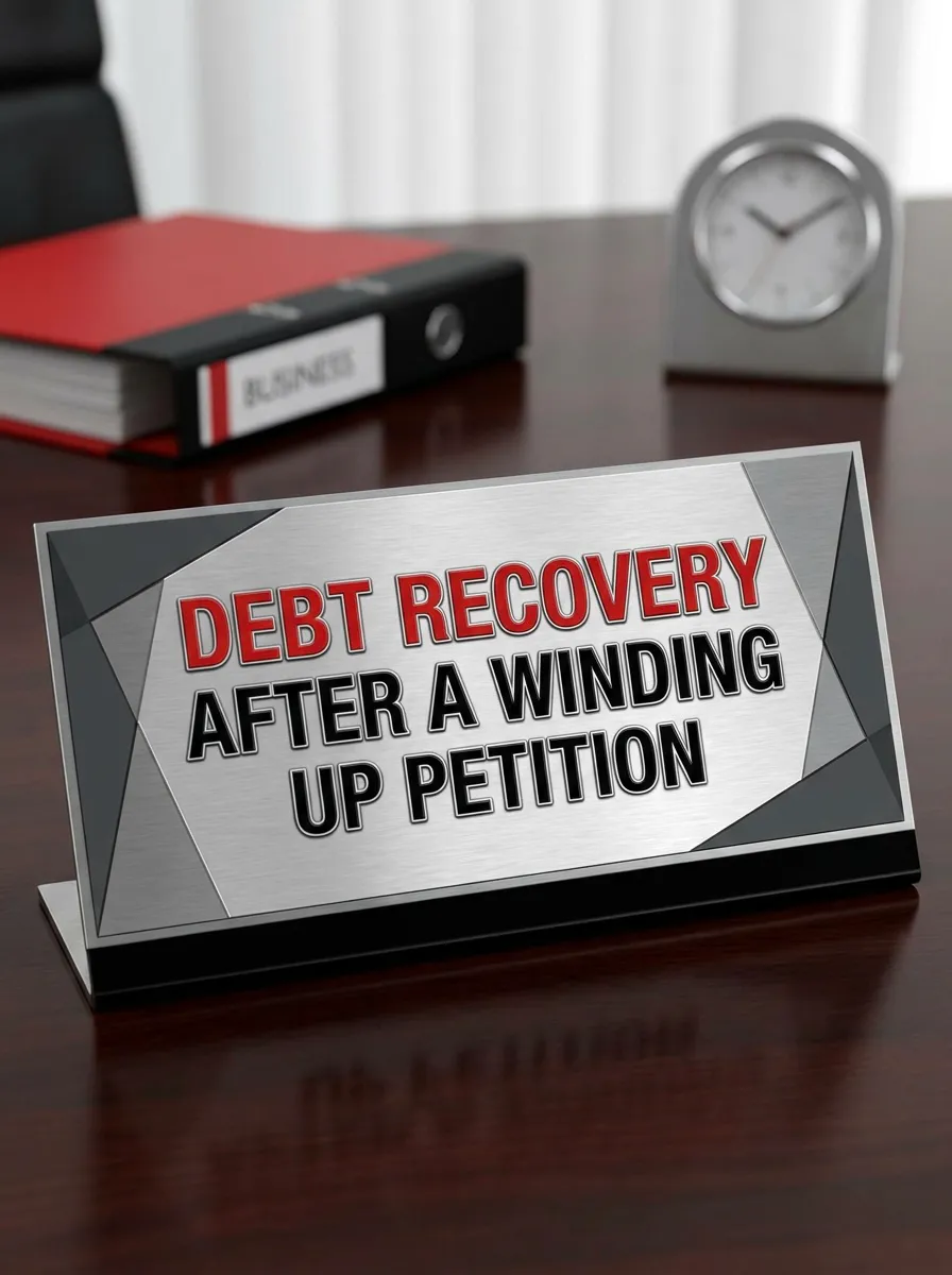 A legal document and gavel representing insolvency proceedings